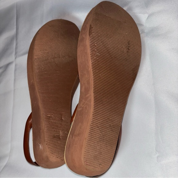 Kenneth Cole Reaction Fine Glass Brown Leather Women's Sandals Size 11 - Picture 11 of 14